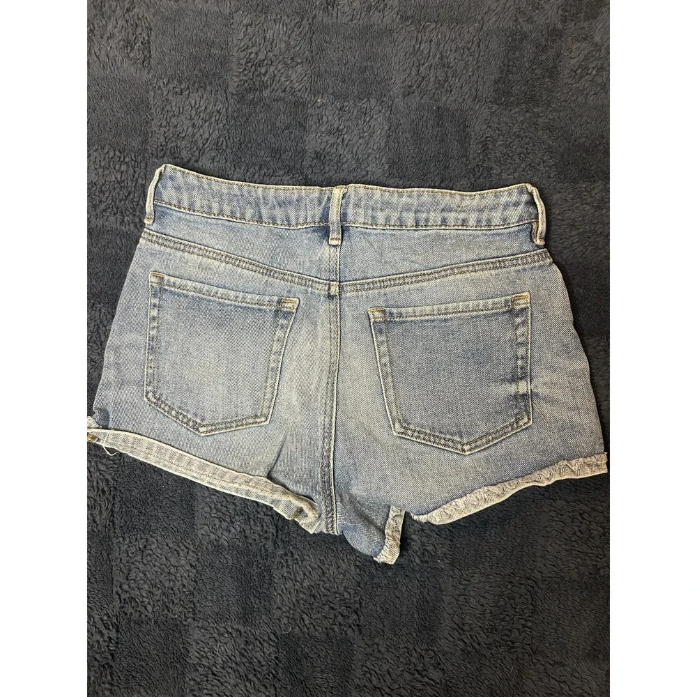 PacSun Denim Shorts 28 Womens Blue High Rise‎ Frayed Hem 5 Pocket Casual